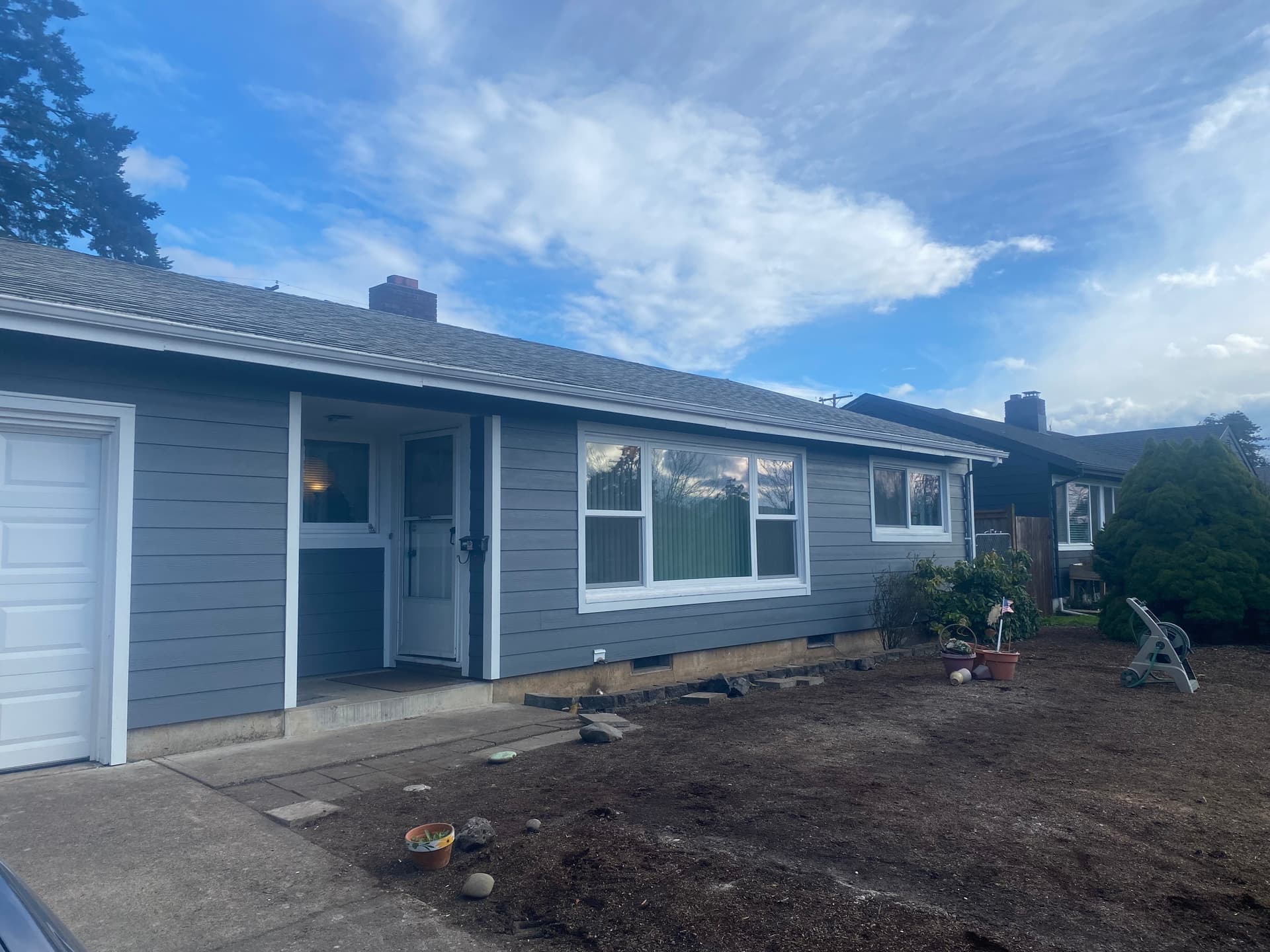 Exterior Painting project in Corvallis, OR. Beautiful exterior paint application.