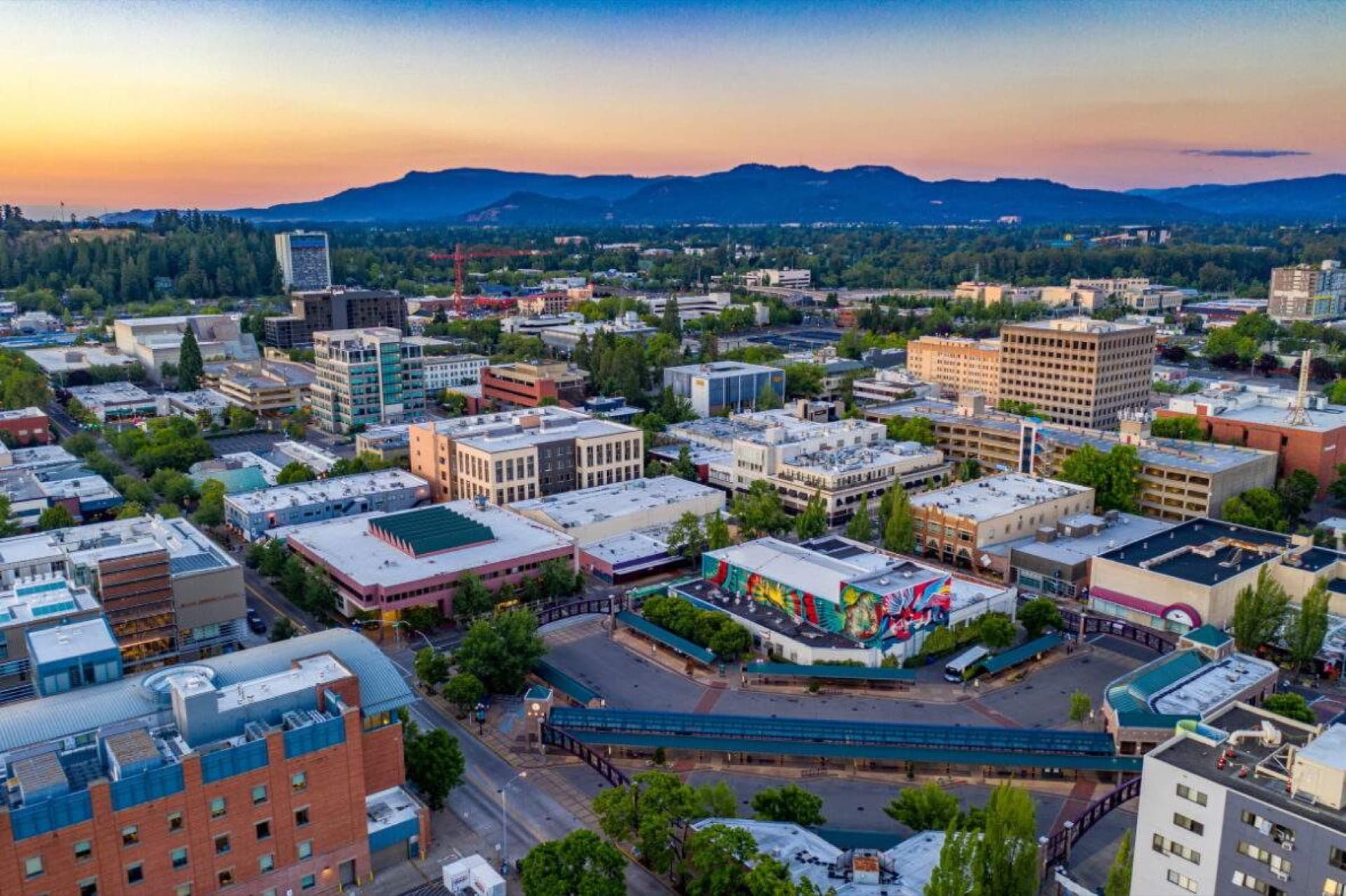 Eugene, Oregon aerial view
